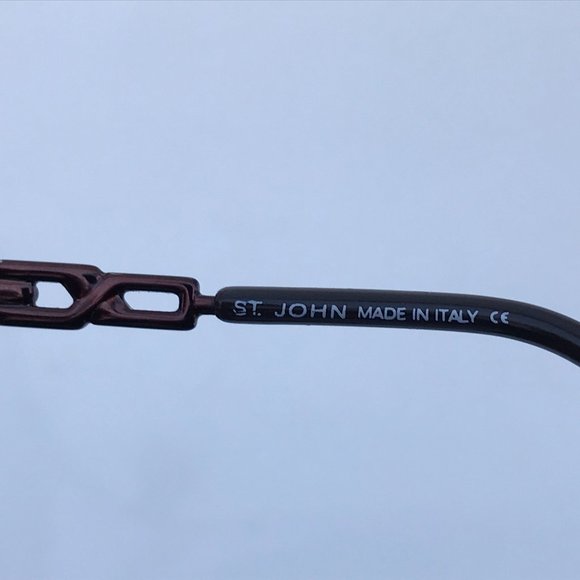 St John Sunglasses Thin Metal Bronze Gold Chain de - Picture 10 of 12